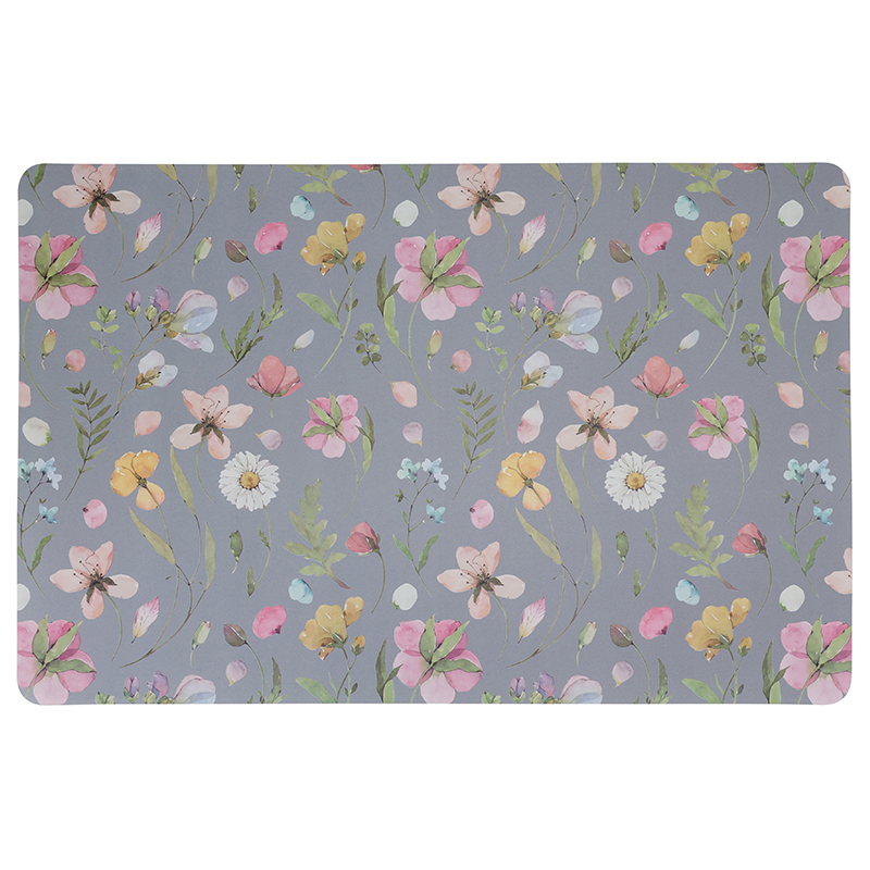 Individual Flores Gris 43x28cm