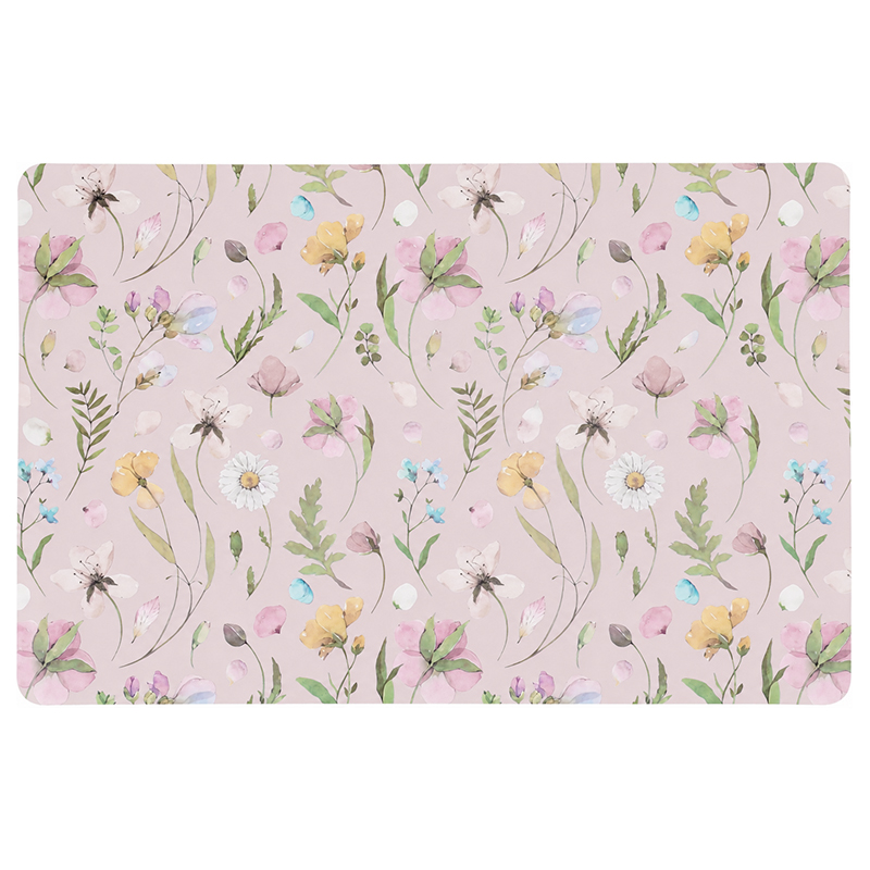 Individual Flores Rosa 43X28cm 