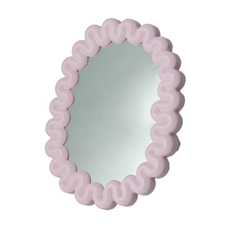 Espejo de Mesa Wave Rosa 22X17X3cm 