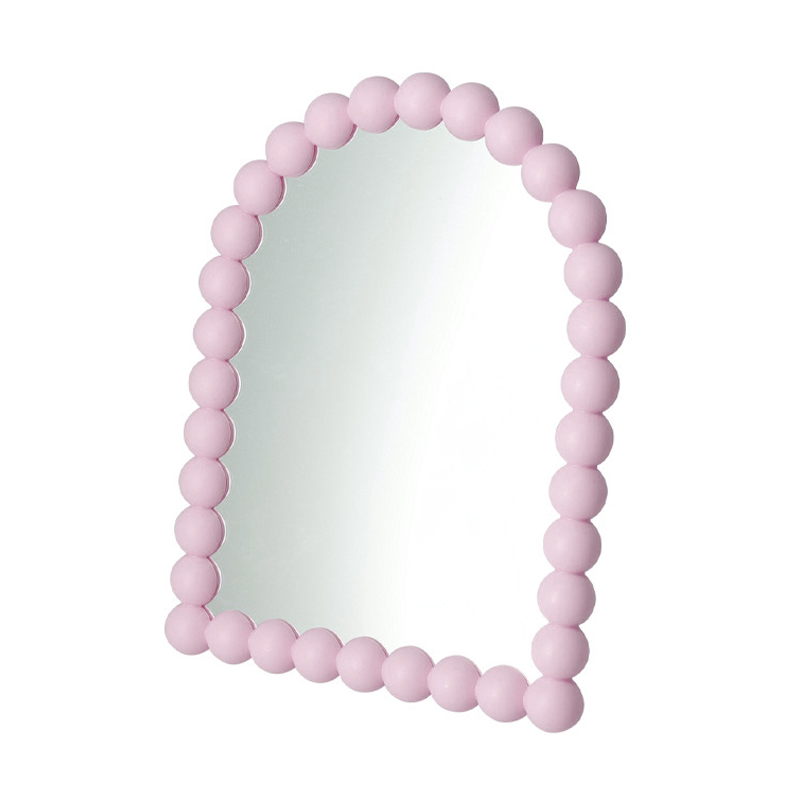 Espejo de Mesa Dots Rosa 22X17X3cm 