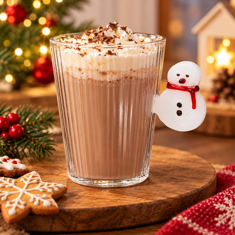 Taza de Vidrio Xmas Snowman 300ML 