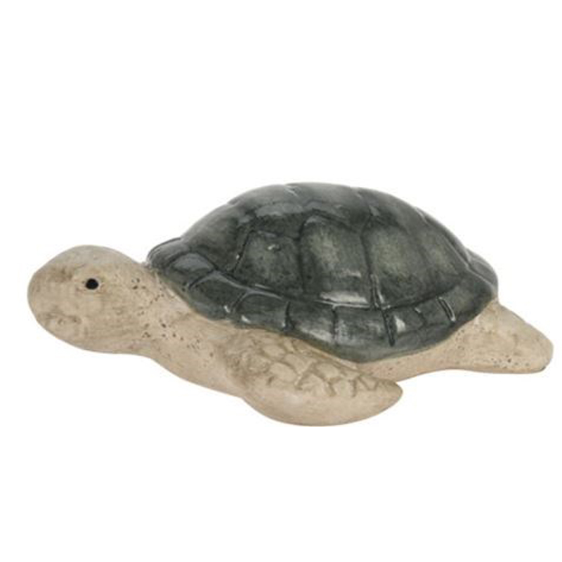 Adorno de Tortuga de Porcelana Verde 10X12cm