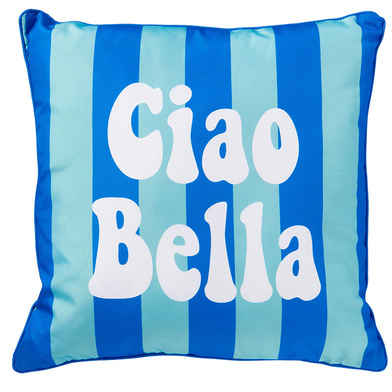 Cojín Ciao Bella Azul y Verde 45X45cm 