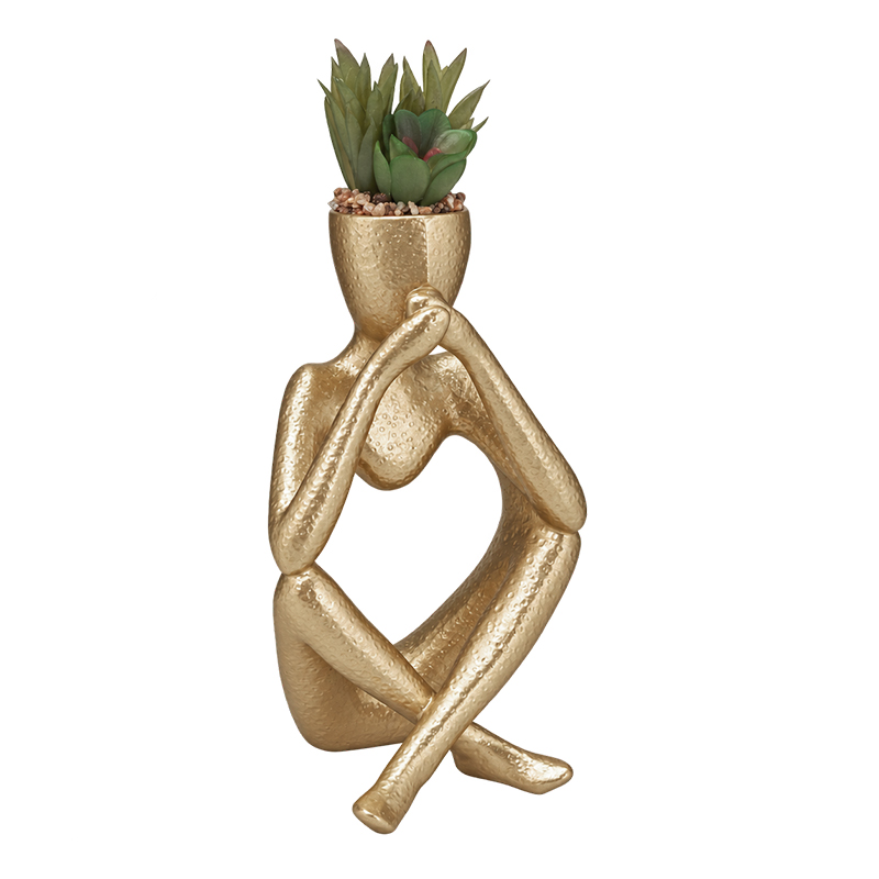 Adorno Figure No Speak con Planta Artificial 