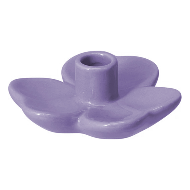 Portavela Flor Lila 9X4cm