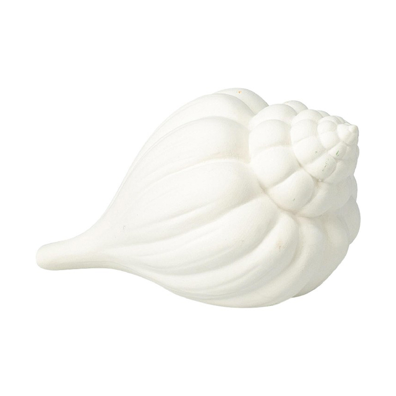Adorno de Caracol de Porcelana Blanco 8X16cm 