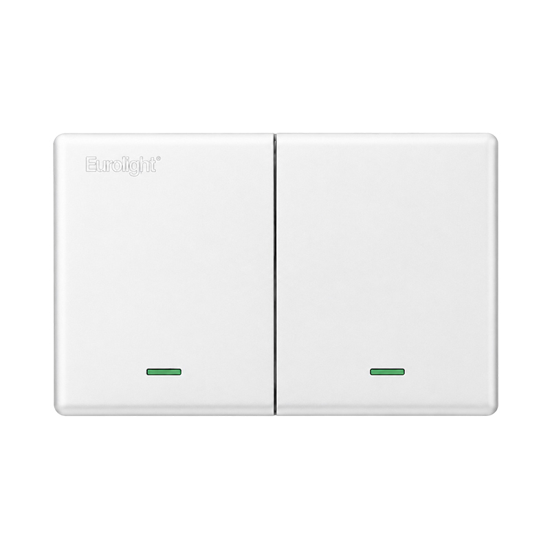 Interruptor Doble 3 Vías Danubio Blanco 10A