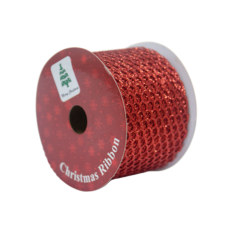 Cinta Navideña Roja Troquel Circulo 2.1/2x10YDS
