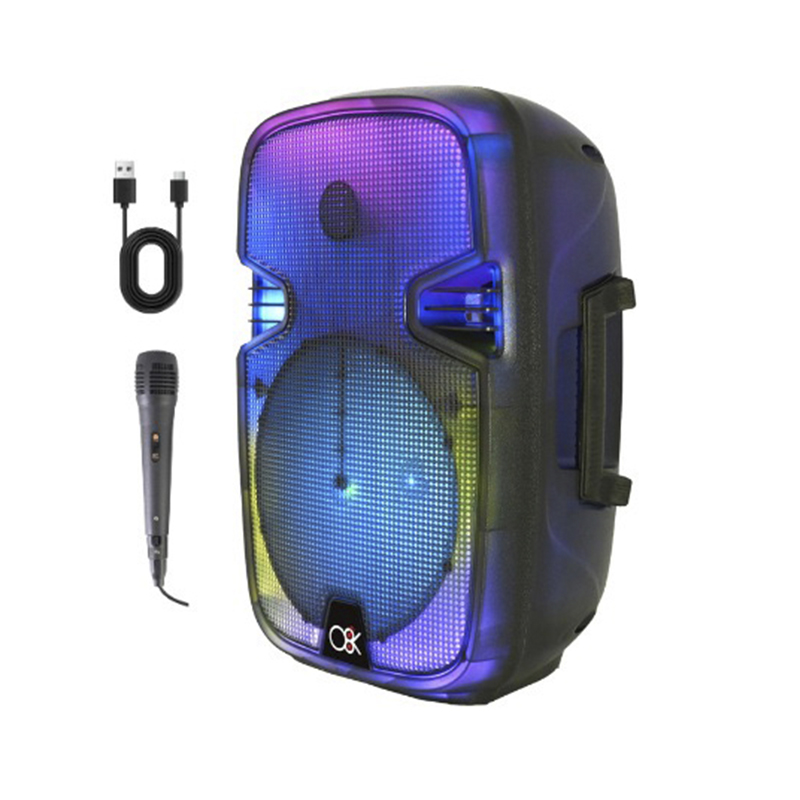 Parlante Recargable 8" LED con Micrófono 90.000w