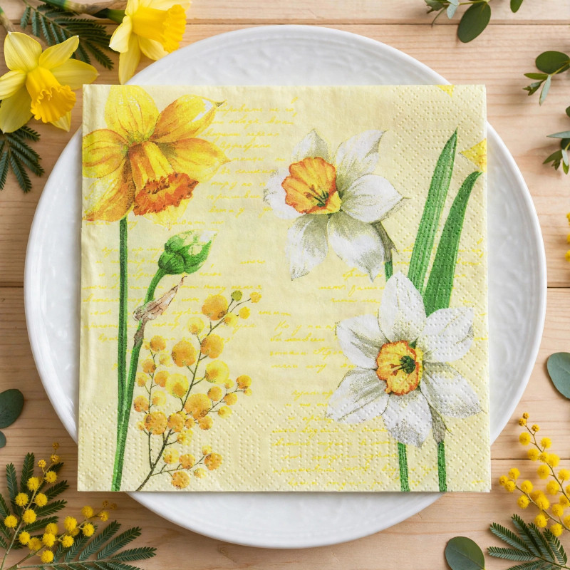 Servilleta Spring Daffodil 33x33cm