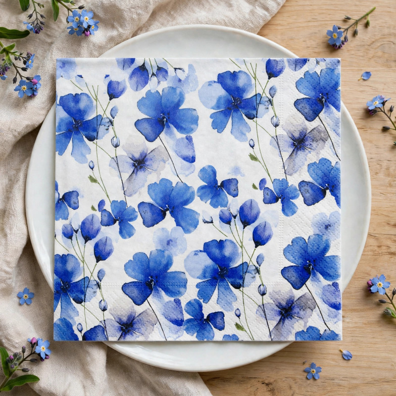 Servilleta Everbloom Blue 33x33cm