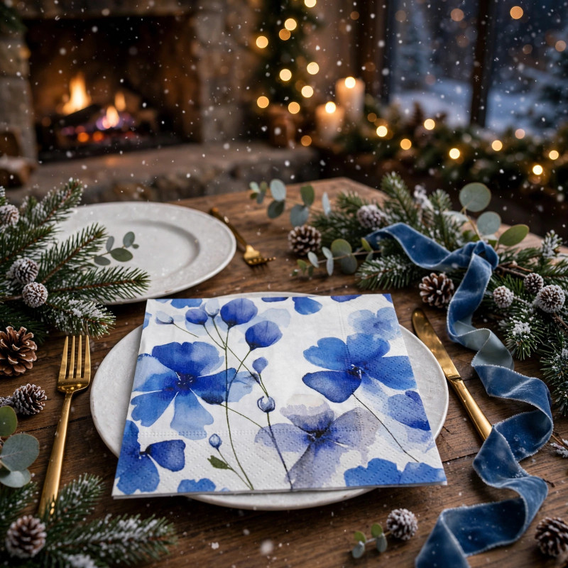 Servilleta Everbloom Blue 24x24cm