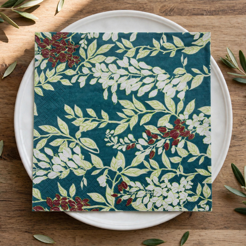 Servilleta Wisteria Teal 33x33cm