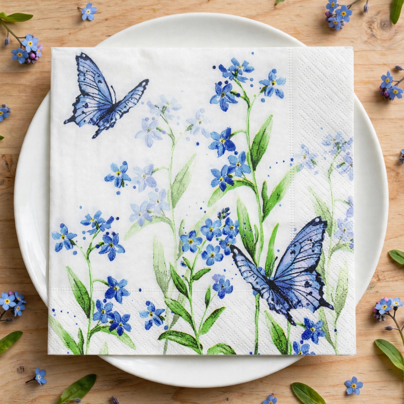 Servilleta Azure Bloom 33x33cm