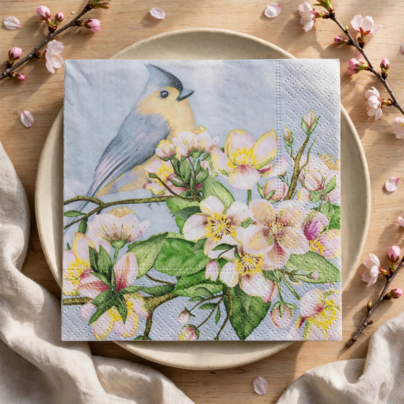 Servilleta Bird Lyrics 33x33cm