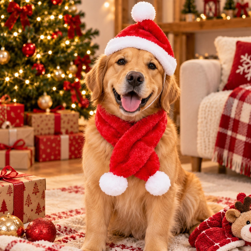 Disfraz para Mascotas Santa Talla L 2 Piezas