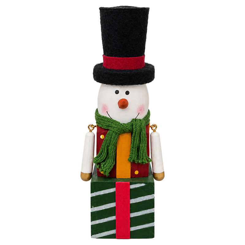 Adorno Navideño de Muñeco con Regalos 27cm 
