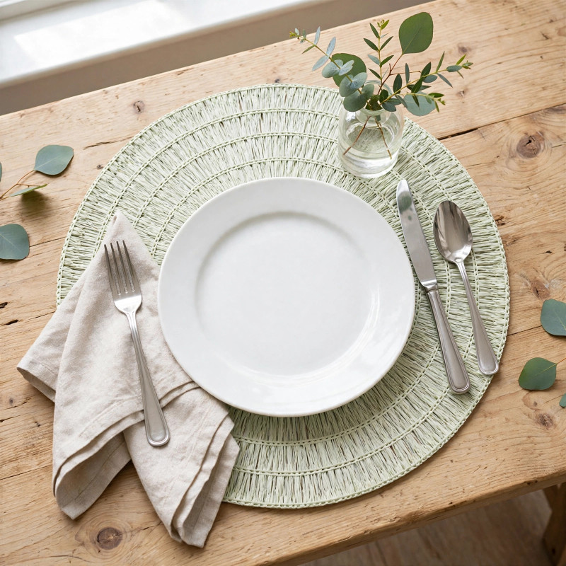 Individual Coture PVC Verde 38cm Excellent Houseware 