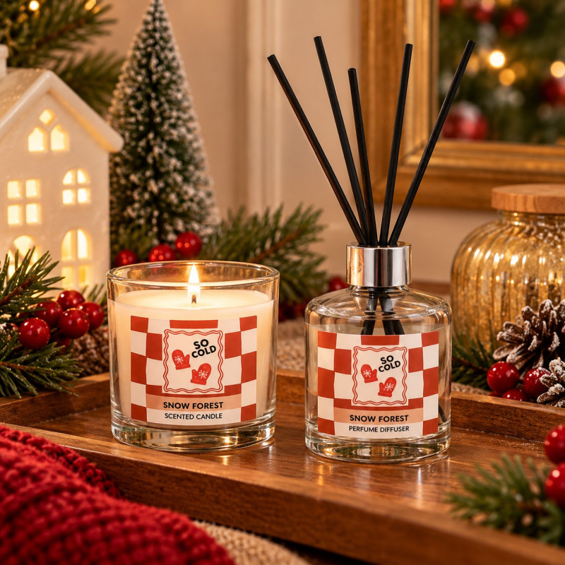Difusor de Aroma con Vela Snow Forest