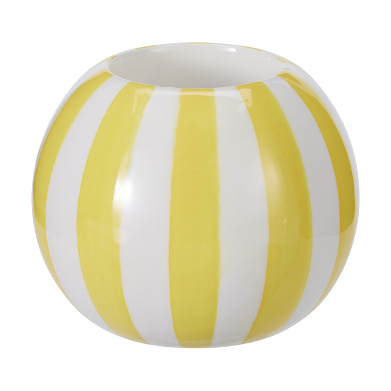 Portavela Esfera Amarillo 9X7.5cm 
