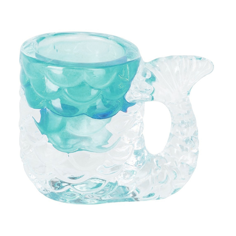 Portavela de Vidrio Pez Acqua 8.5X7.5X6cm 