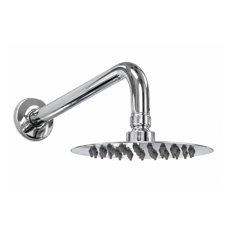 Cabeza de Ducha Redonda  Cromo 15cm con Brazo 30cm