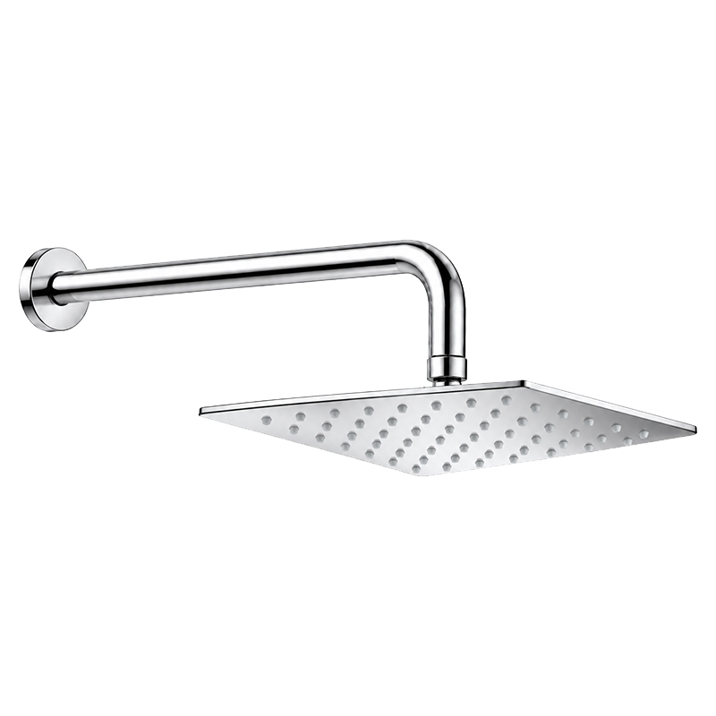 Cabeza de Ducha Cromo Cuadrada 15cm con Brazo 30cm 