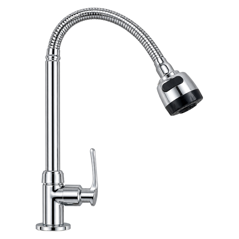 Grifería Cocina Mesón Pico Flexible con Duchador Cromo Vitta 