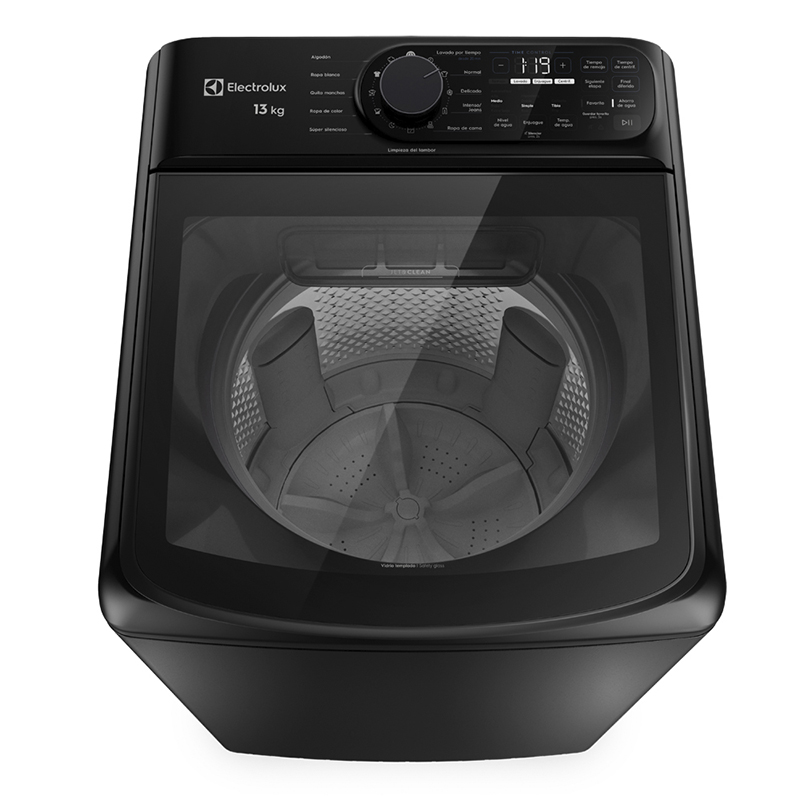 Lavadora Carga Superior 13kg Jet&Clean Negra Electrolux 