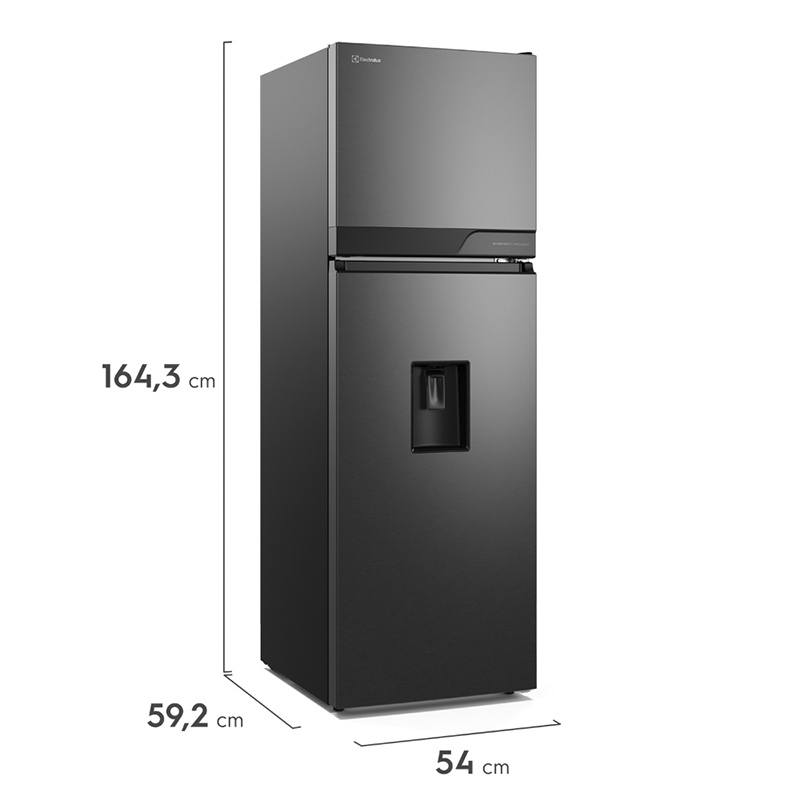 Refrigeradora 236 Litros Inverter con Dispensador de Agua No Frost Negra Electrolux