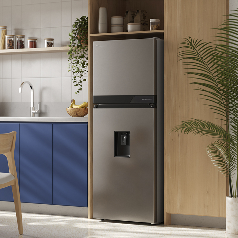 Refrigeradora 288 Litros Inverter con Dispensador de Agua No Frost Silver Electrolux