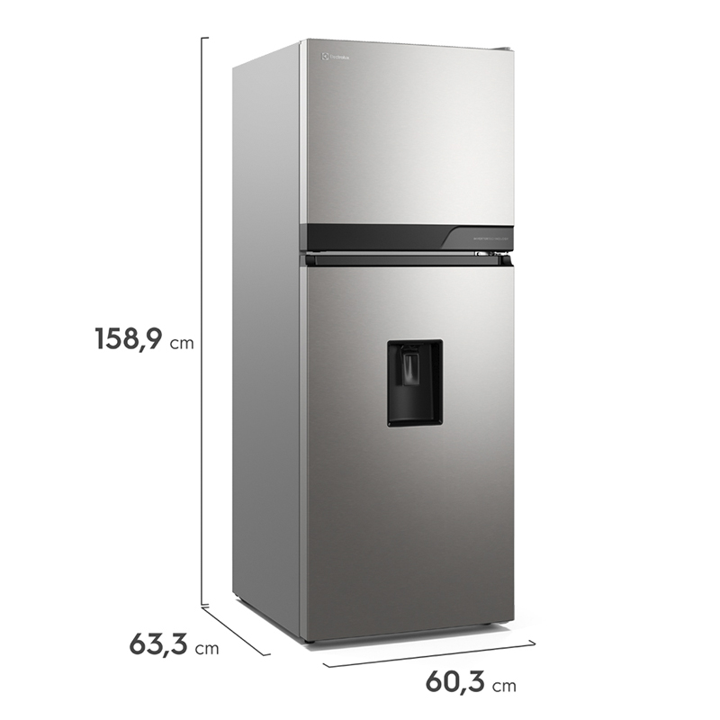 Refrigeradora 288 Litros Inverter con Dispensador de Agua No Frost Silver Electrolux