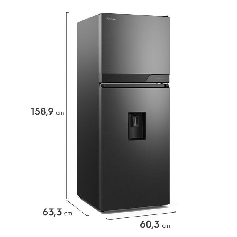 Refrigeradora 288 Litros Inverter con Dispensador de Agua No Frost Negra Electrolux