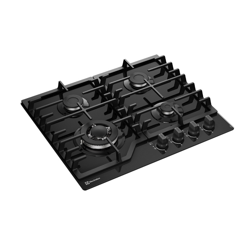 Cocina a Gas con 4 Quemadores 60cm Black Electrolux 