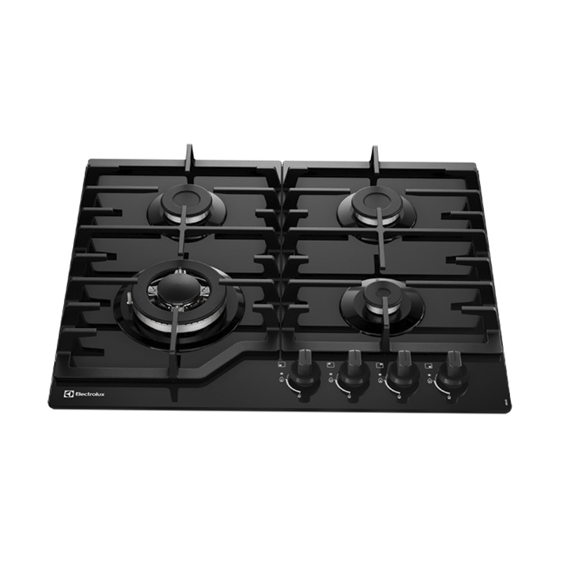 Cocina a Gas con 4 Quemadores 60cm Black Electrolux 