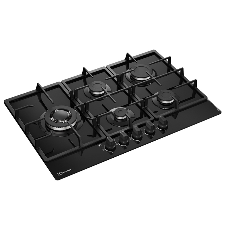 Cocina a Gas con 5 Quemadores 75cm Black Electrolux 