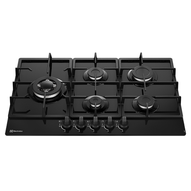Cocina a Gas con 5 Quemadores 75cm Black Electrolux 
