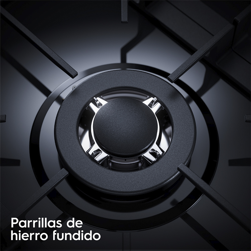 Cocina a Gas con 5 Quemadores 90cm Black Electrolux