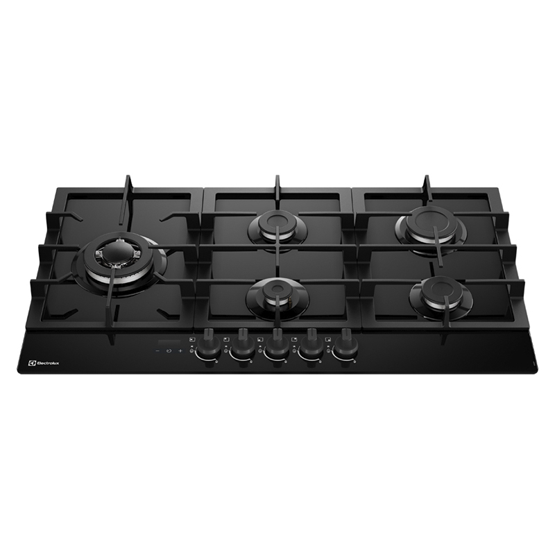 Cocina a Gas con 5 Quemadores 90cm Black Electrolux