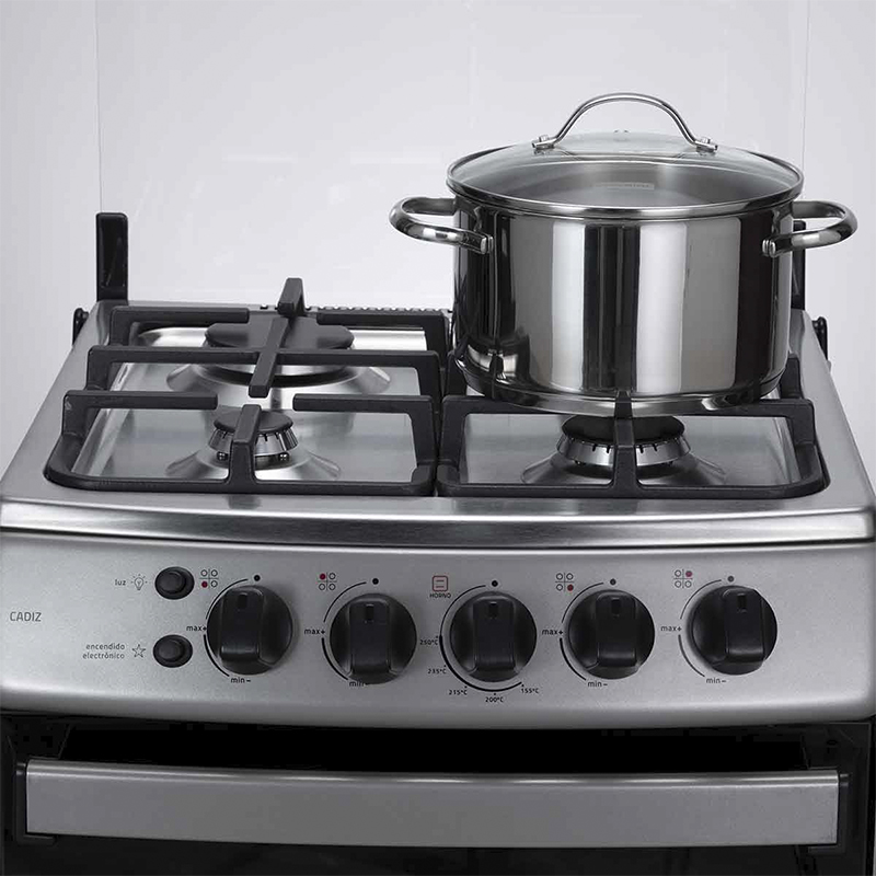 Cocina a Gas Cádiz Spazio Plus de 20" en Acabado Croma Indurama 