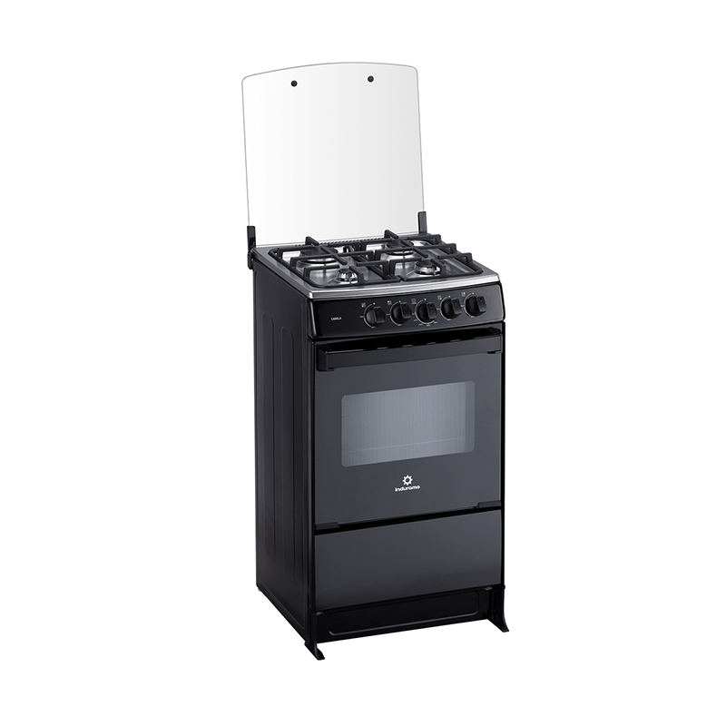 Cocina a Gas Canela Spazio Plus de 20" en Acabado Negro Indurama 