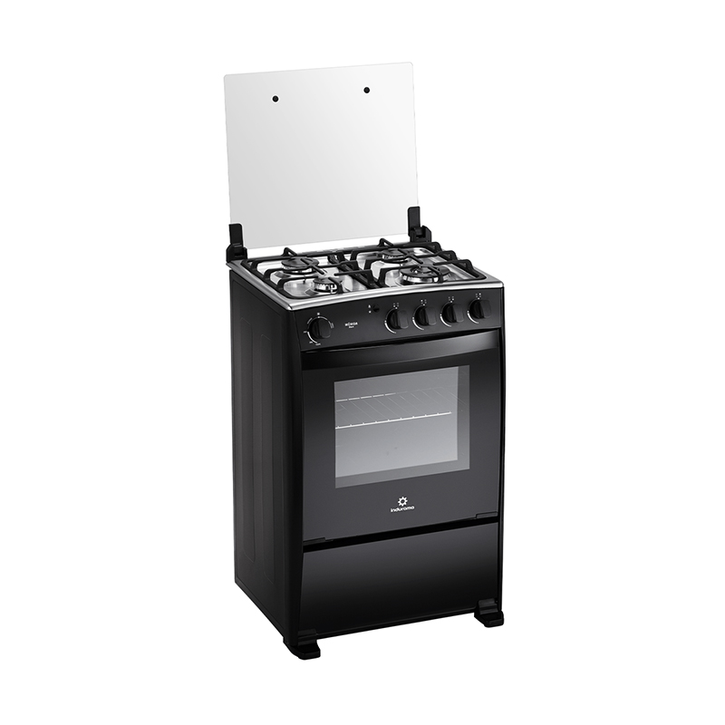 Cocina a Gas Mérida Black Quarzo de 24" Indurama