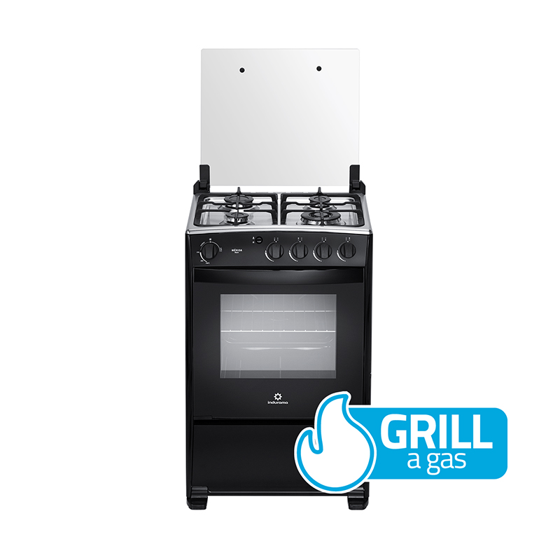 Cocina a Gas Mérida Black Quarzo de 24" Indurama