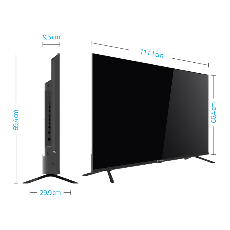 Televisor 50TIKJ1UHDQLED de 50" QLED 4K con Google TV 5.0 Indurama