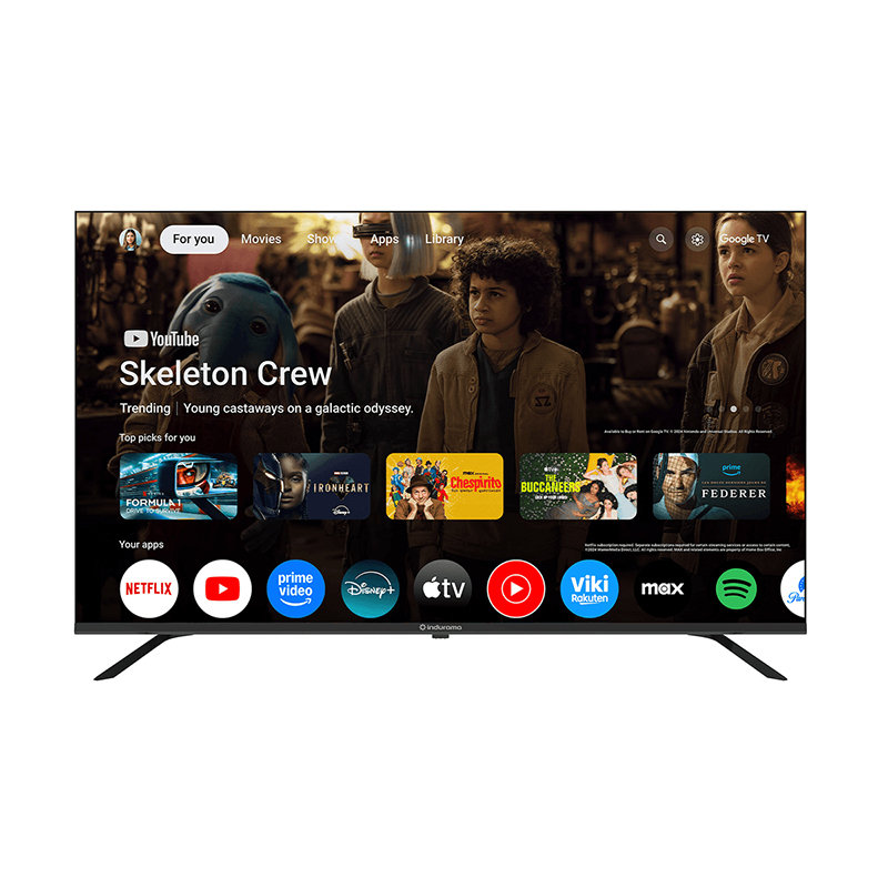 Televisor 50TIKJ1UHDQLED de 50" QLED 4K con Google TV 5.0 Indurama
