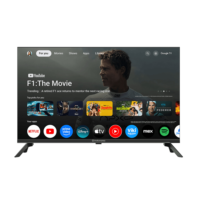 Televisor 32TIKN3HDQLED de 32" QLED HD con Google TV 5.0 Indurama 