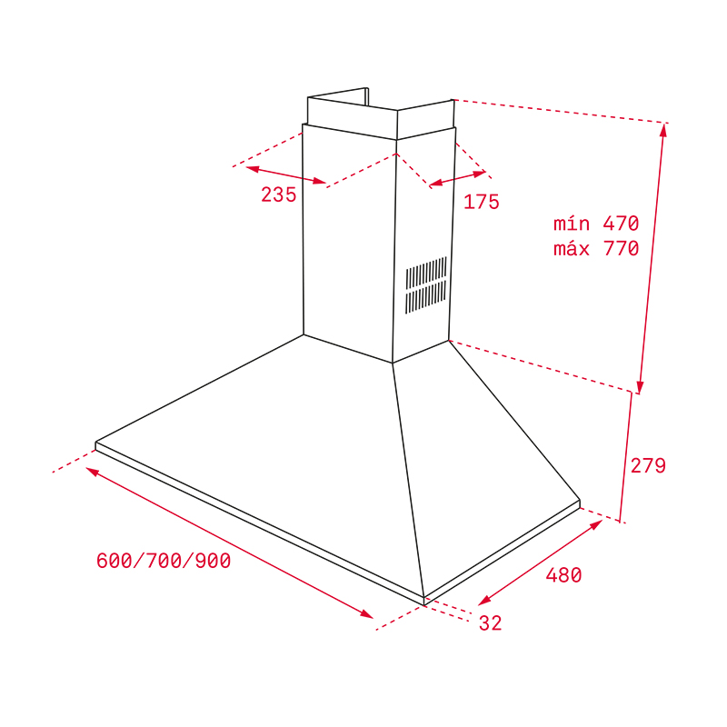 Campana Extractora de Pared 60cm Teka