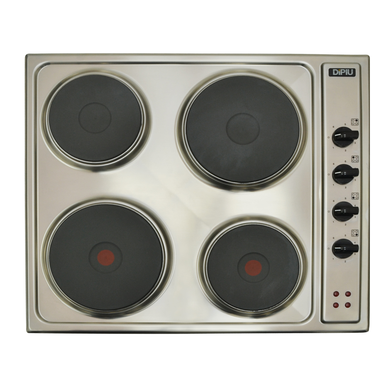 Cocina Eléctrica con 4 Quemadores de Acero Inoxidable de 60x50cm Dipiu |  Almacenes Boyacá .:variedad y calidad que impresionan:.