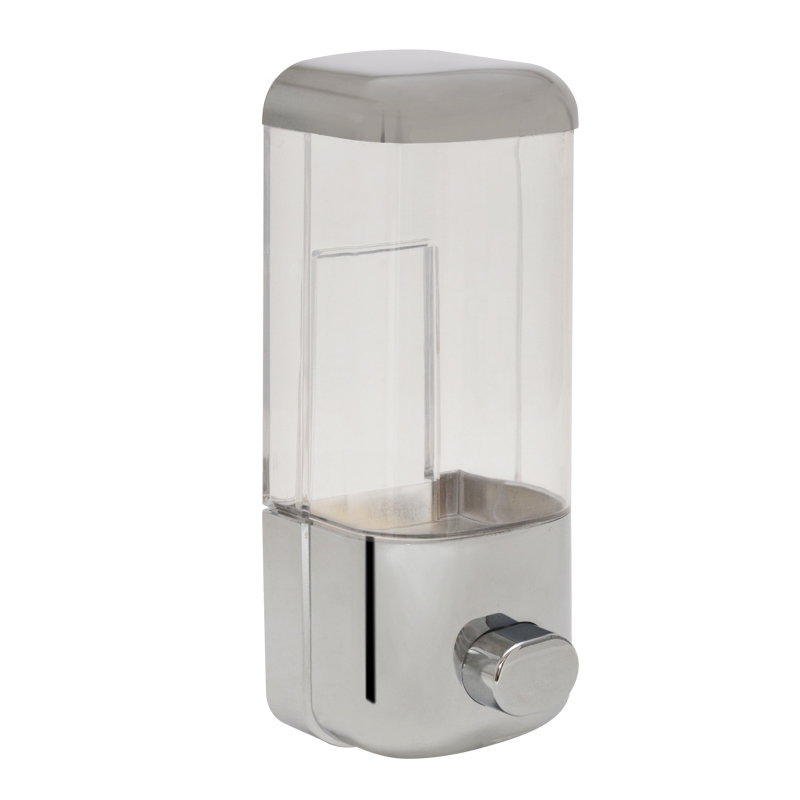 Dispensador de Jabón  Líquido Vertical Transparente en el Centro con Un Servicio 500ML