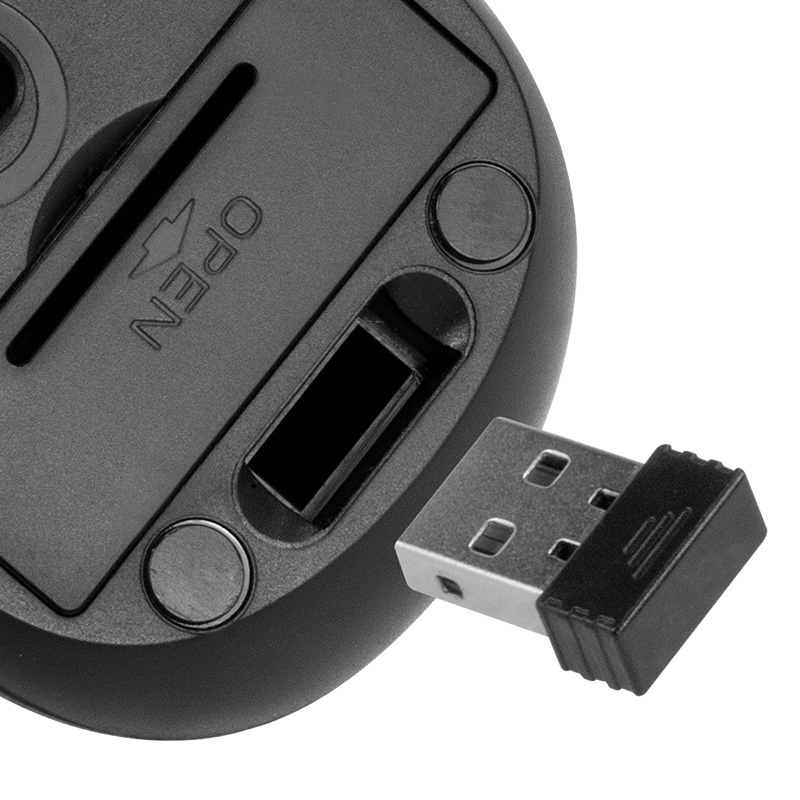 Mouse Klip  Inalambrico 6 Bot. Nano Usb - Negro Xtreme